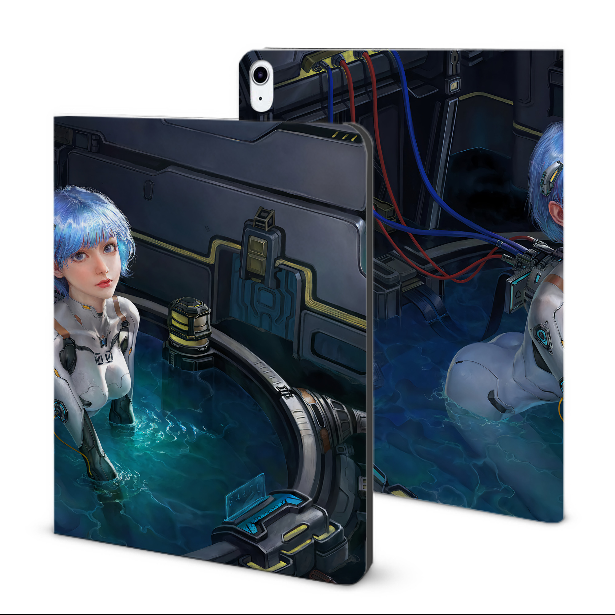 （画像用） EVA 新世紀エヴァンゲリオン IPad ケース ブック型 PUレザー TPU 耐衝撃 軽量 薄型 ペン収納なし 全面保護 IPad 各モデル対応
